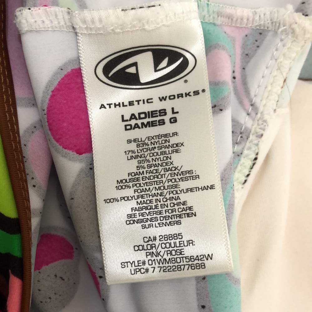 Athletic Works Women’s Floral Print Swim Top Size L - Picture 10 of 12